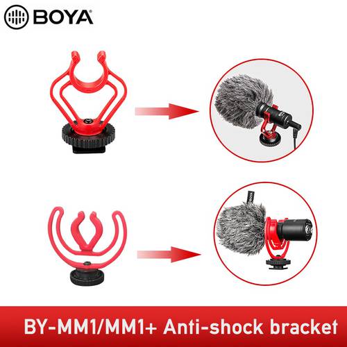 BOYA Shoe Anti-shock Shock Mount for BY-MM1 MM1+ Shotgun Microphone On DSLR Camera Mic Stand Hotshoe Shockmount Micro Accessorie