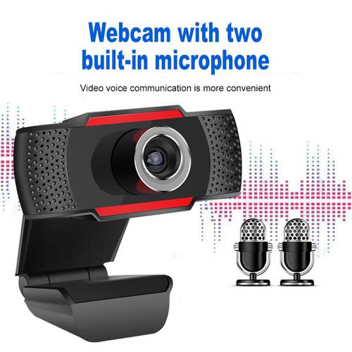 USB 1080P Webcam Mini Computer PC WebCamera with Microphone Rotatable Cameras for Live Broadcast Video Calling Conference Work