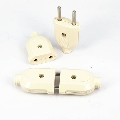 EU European AC Electric Power Rewireable Socket Outlet Male Female Wiring Plug Power Cable Extension Cord Cable Connector