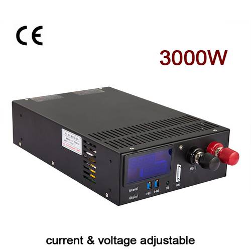 3000W high power switching power supply 12V 24V 36V 48V 60V 80V 110V 50A 60A 200A 125A CC/CV adjust 3000w display