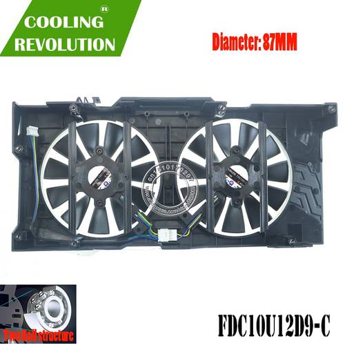 FDC10U12D9-C DC12V 0.45AMP 4PIN graphics fan for ASUS EXPEDITION RX580 RX570 EX-RX580 EX-RX570