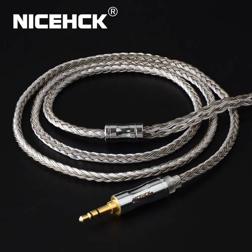 NiceHCK C16-4 16 Plug MMCX Core Silver Plated Cable 3.5/2.5/4.4mm Plug MMCX/2Pin/QDC/NX7 Pin For QDC C12 ZSX V90 TFZ NX7 Pro/DB3