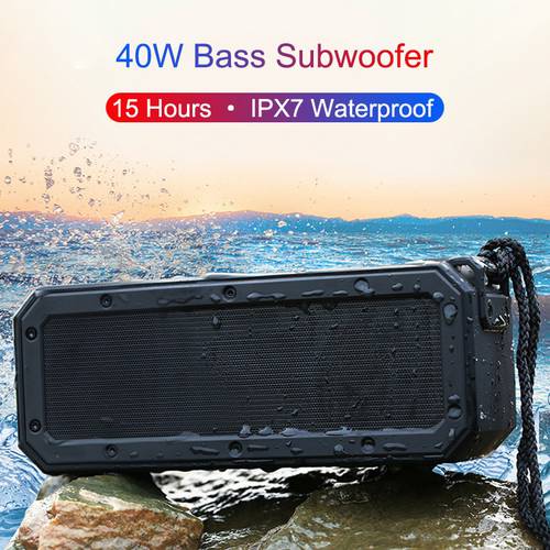 2022 40W Bluetooth Speaker Portable Wireless Column Soundbar TWS 5.0 IPX7 Waterproof Music Boom Box Bass Subwoofer Play 15 Hours