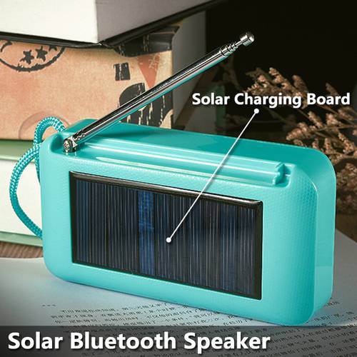 Solar Bluetooth Speaker Wireless Portable Column Music Center Boombox Power Bank Super Bass MP3 Loudspeaker Outdoor Waterproof