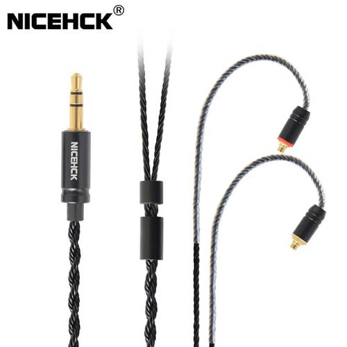 NiceHCK MC8 8 Core Copper Silver Mixed Earphone Cable 3.5mm/2.5mm MMCX/2Pin For ZSN ZST DB3 C12 C10 ZSX ZS10 Pro V90 BL03 BL-05