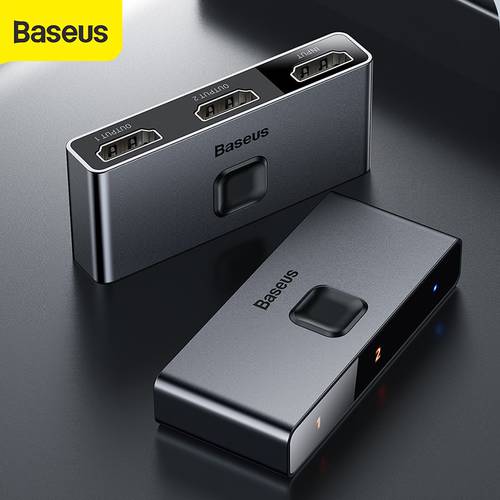 Baseus Dual Modes HDMI Splitter Two-way Switch 1-in-2 or 2-in-1 Digital Light Display Audio Video Switching 4K HDMI Splitter