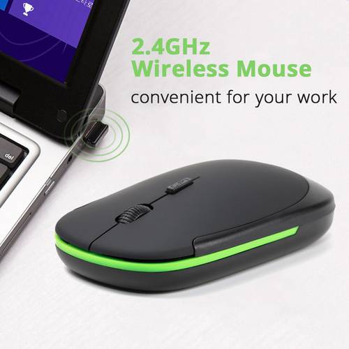 1600 DPI Silent Computer Mouse Rgonomic 2.4GHz Ultra-Slim Mini USB Wireless Optical Mouse For Macbook PC Laptop Office Use