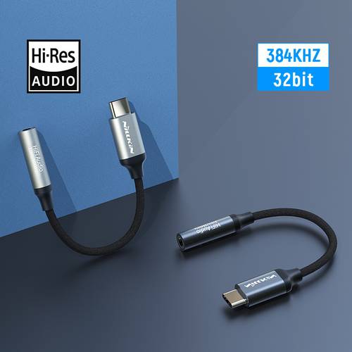 NILLKIN HIFI DAC Earphone Amplifier Type-C to 3.5mm audio adapter amplifier lossless 32bit/384K For Samsung For iPhone OnePlus