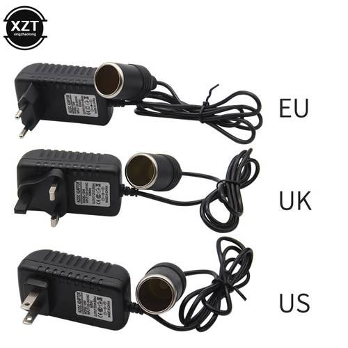 Portable 220V to 12V 2A for Car Cigarette Lighter Adapter Socket 220V to 12V 600ma Charger Converter Home Parts US/EU/UK