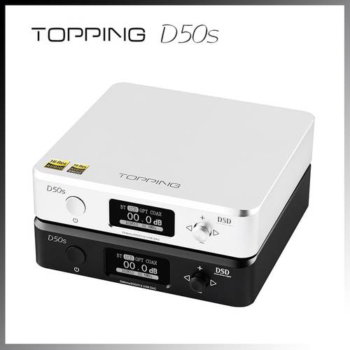 Topping D50s ES9038Q2M*2 Hi-Res DAC Bluetooth 5.0 LDAC PCM768KHz DSD512 HIFI Decoder With Remote Control