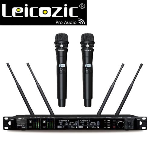 Leicozic AD4D KSM8 500/600/900Mhz Digital Wireless Microphone Professional Dual Channel Receiver Diversity Stage Mircrofone 150M