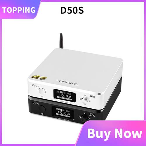 Topping D50S usb dac Bluetooth 5.0 optical coaxial output ES9038Q2M OPA1612 DSD512 XMOS XU208 HIFI AUDIO Decoder