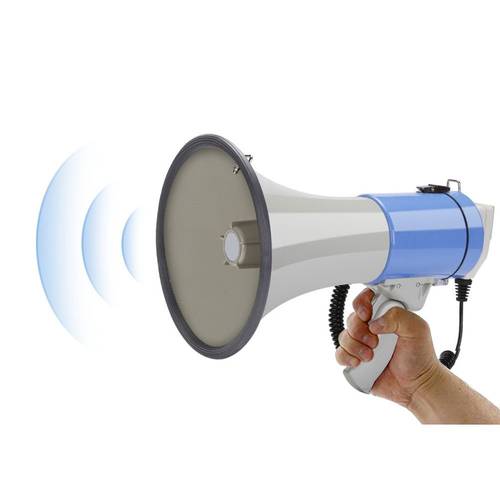 50W Handheld Microphone Bullhorn Bluetooth Recording Large Caliber Megaphone With Siren Outdoors Powerful Loudspeaker USB