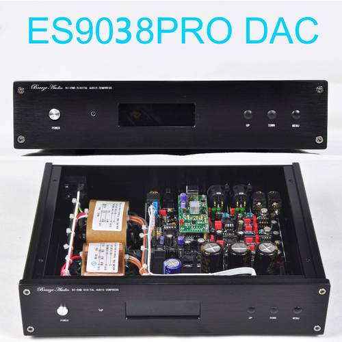 ES9038 ES9038PRO DAC 32bit DSD256 DAC Dual R-Core Power Transformers,XMOS XU208 Amanero Asynchronous USB Input,Remote Control