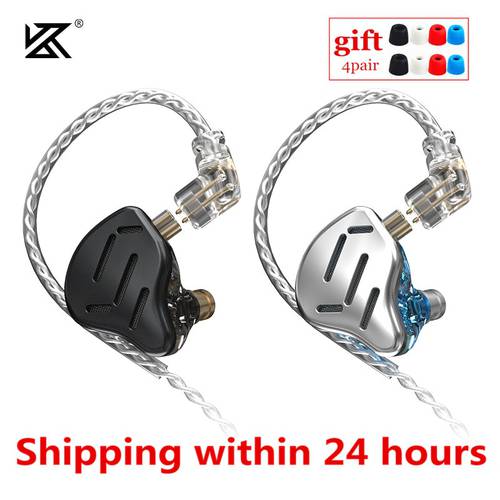 KZ ZAX 1DD 7BA Hybrid In Ear Earphones 16 Driver Unit Headset HIFI DJ Monitor Earbuds Earphone KZ ZSX C10 PRO AS16 CA16 ZS10 PRO