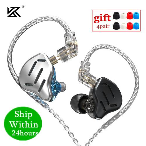 KZ ZAX 7BA 1DD 16 Unit Hybrid In-ear Earphones Metal HIFI Headset Music Sport KZ ZSX ZS10 PRO AS12 AS16 CA16 C10 PRO VX BA8 DM7