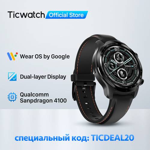 TicWatch Pro 3 GPS Wear OS Smartwatch Men&39s Sports/Smart Watch Dual-layer Display Snapdragon Wear 4100 8GB 3 to 45 Days Battery
