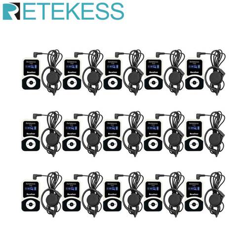 15pcs Retekess T131 Tour Guide Receiver Wireless Tour Guide System For Excursion Church Translation System Factory Training