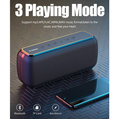 X8 60W Portable Bluetooth Speaker TWS Bass Soundbar Computer Stereo Subwoofer Outdoor Waterproof Audio Amplifier Card Music Box