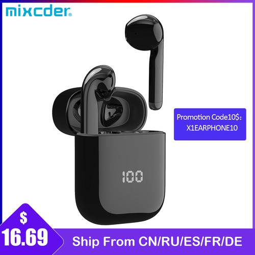 Mixcder X1 TWS Bluetooth Wireless Earphones with 4 Microphone BT5.1 Noise Cancellation Earbuds Sports Earphone 24Hrs Playtime