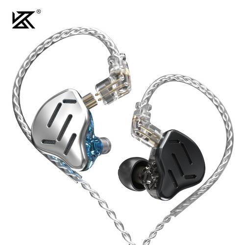 KZ ZAX Headset 16 Units HIFI Bass In Ear Monitor Hybrid technology Earphones Noise Cancelling Earbuds 7BA+1DD Sport Headphones