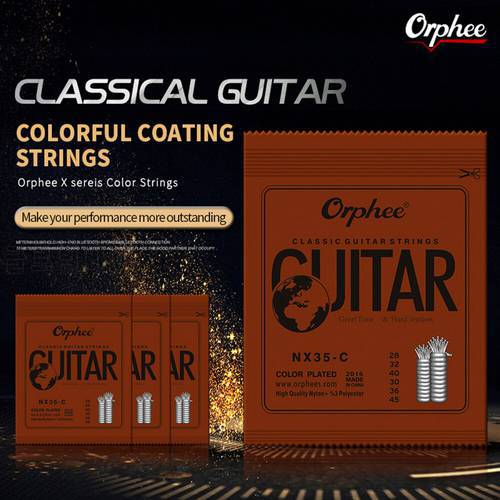 Orphee NX35-C Nylon Classical Guitar Strings 6pcs Full Set Replacement (.028-.045)