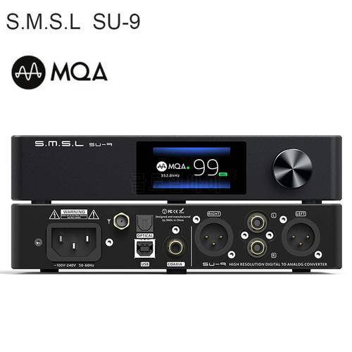 SMSL SU-9 MQA Full Decoder ES9038PRO DAC XMOS DSD512 PCM768kHz/32Bit Bluetooth 5.0 UAT APTX-HD USB SU9 Balanced Decoder