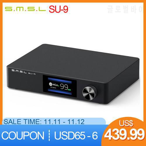 SMSL SU-9 Hi-Res DAC ES9038Pro MQA Audio XMOS XU-216 DSD512 PCM768kHz/32Bit Bluetooth 5.0 UAT LDAC USB Balanced Output Decoder