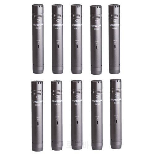 10pcs/Lot Takstar cm-60 professional recording microphone portable condenser MIC for musical instrument band stage performances