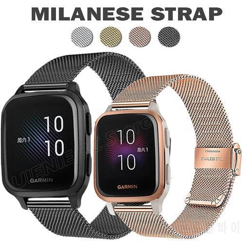 Watchband for Garmin Venu Sq Music Milanese Strap for Forerunner 645 245M Smart Bracelet Replacement Wristband Correa
