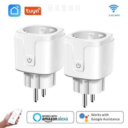 Smart WiFi Plug Adaptor Remote Voice Control Power Monitor Socket 16A Outlet Timing Function work with Alexa Google Home Tuya