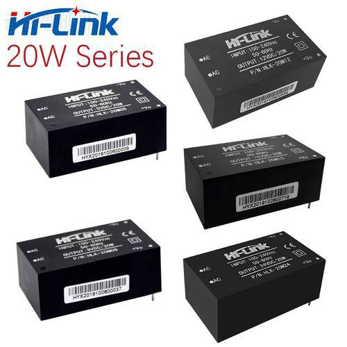 Hi-Link 220V/110V to 5V/9V/12V/15V/24V 20W step down power transformer AC DC power supply