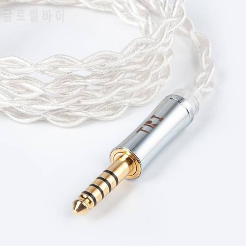 TRI Through 4 Core 5N Single Crystal Copper Silver-plated Earphone Cable 2PIN/MMCX/QDC/TFZ Connector Headphone KS2 KS1 Earbuds
