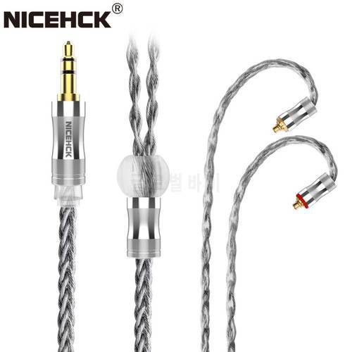 NICEHCK DarkJade 8 Strand Graphene Silver Plated OCC Earphone Cable Litz 3.5/2.5/4.4 MMCX/0.78mm 2Pin For CIEM NX7 MK3 KXXS A7