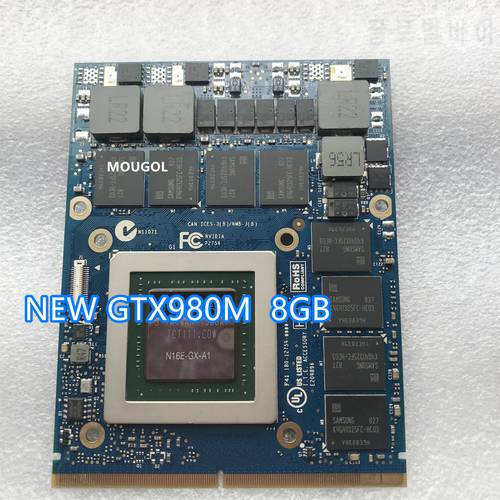 NEW GTX980M GTX 980M Video Vga Graphic Card for Laptop MSI GT60 GT70 GT72 HP 8760W Clevo P150HM P150EM P170EM P170HM Test 100%