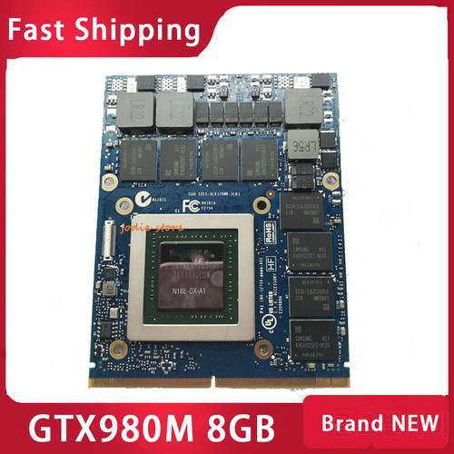 NEW GTX980M GTX 980M Video Vga Graphics N16E-GX-A1 GPU Card 8GB GDDR5 For DELL Clevo HP MSI test 100%