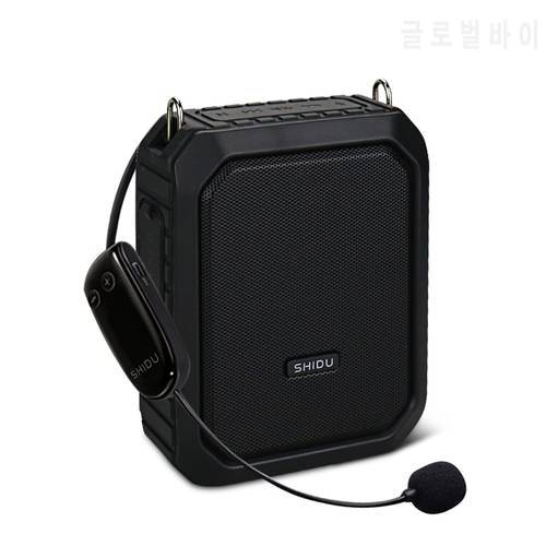 SHIDU M800 18W Portable Wireless Voice Amplifier for Teachers UHF Microphone Waterproof Bluetooth Speaker as 4400mAh Power Bank