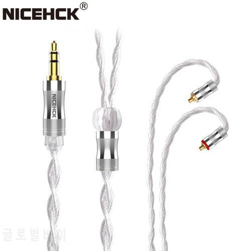 NiceHCK WhiteCrane Upgrade Cable 4 Core Silver Plated Furukawa Copper Litz Cable 3.5mm/2.5mm/4.4mm MMCX/0.78 2Pin for NX7 MK3