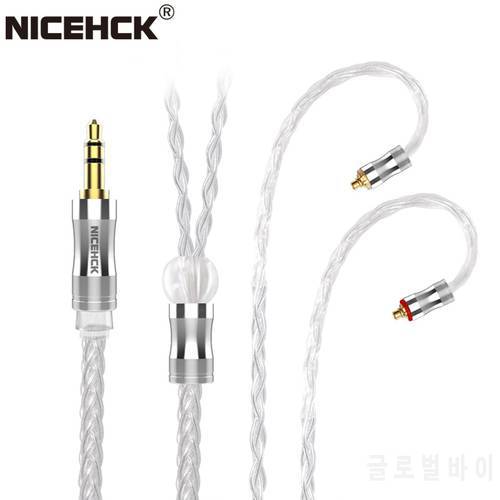 NiceHCK LitzPS-Pro 8 Core 4N Litz Pure Silver Earphone Cable 3.5mm/2.5mm/4.4mm MMCX/NX7/QDC/0.78 2Pin for CIEM MK3 ST-10s LZ A7