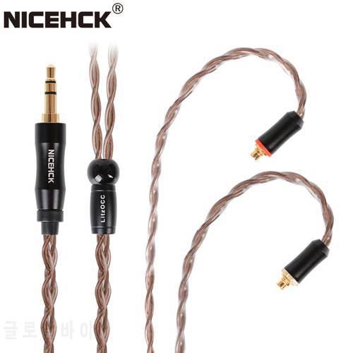 NiceHCK LitzOCC 4N Litz OCC Copper Earphone Cable 3.5mm/2.5mm/4.4mm MMCX/NX7/QDC/0.78 2Pin For CIEM ZAX ASX ASF BA8 VX V90s MK3