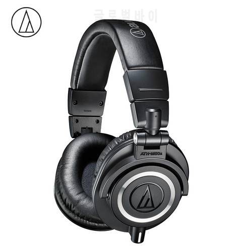 Original Audio-Technica ATH-M50x Professional Monitor Headphones Closed-back Dynamic Over-ear HiFi Headsets Foldable Earphones G