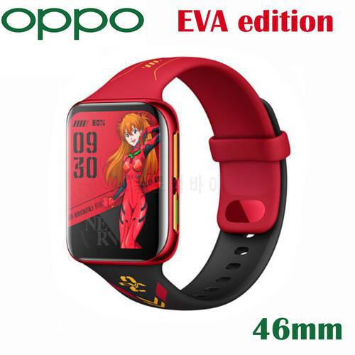 Official Original New OPPO Watch EVA Edition 46mm Smartband eSIM Cell Phone 1G 8G GPS 1.91inch AMOLED Flexible Watch VOOC 430Mah