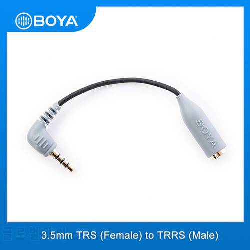 BOYA BY-CIP2 3.5mm TRRS TRS Microphone Cable Adapter for iPad iPod Touch iPhone & Android Smartphones BY-WM8 Micr Accessories