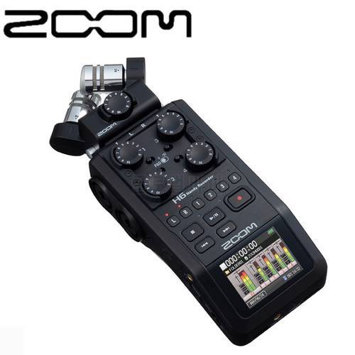 ZOOM H6 BLK portable handheld digital 6-Track Handy Recorder For Interview X/Y Mic Audio Interface Multi-Track For Musician
