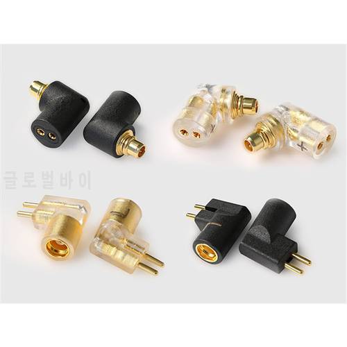 1 Pair of 2Pin 0.78mm to MMCX/MMCX to 2Pin 0.78mm L-shaped Mini Earphone Cable Adapter