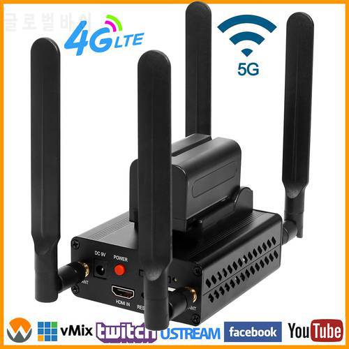 4G LTE 1080P 1080i HDMI to IP Live Video Encoder H.264 H.265 HDMI Streaming Encoder WIFI with HTTP RTMP UDP SRT RTMPS HLS RTSP