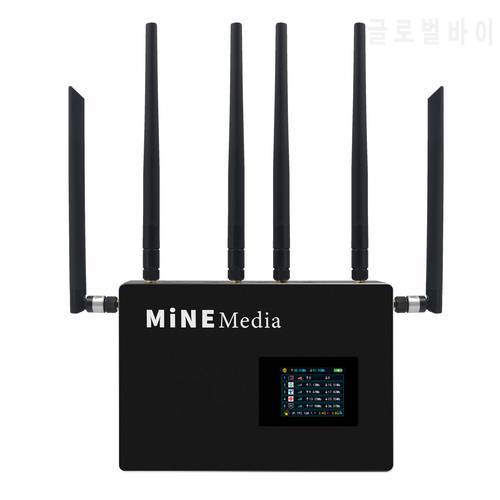 Mine M4 Mini Router 4G LTE Bonding Router Remote Management Bonding the 4 SIM Card to Increase Bandwidth 4G Router