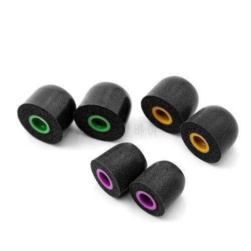Tripowin Spiral Groove Memory Foam Eartips, 3 Pairs, Suitable for 4.5mm-6.5mm Earphone