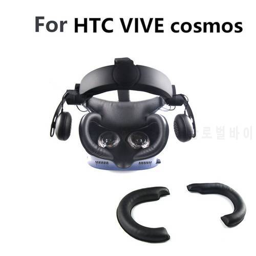 Soft Leather VR Eye Mask for HTC VIVE Cosmos VR Headset Eye Mask Sweat-proof Face Cover Pad Replacement Accessories
