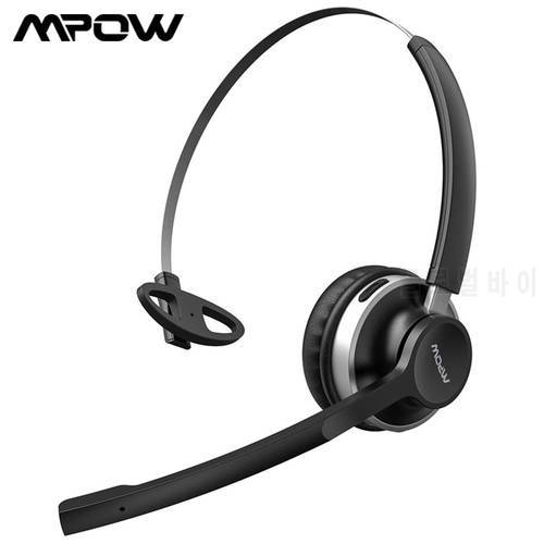 Mpow HC3 Bluetooth V5.0 Headset for Call Center Trucker PC Headphones with Long Time Playtime & Dual Noise Cancelling Microphone